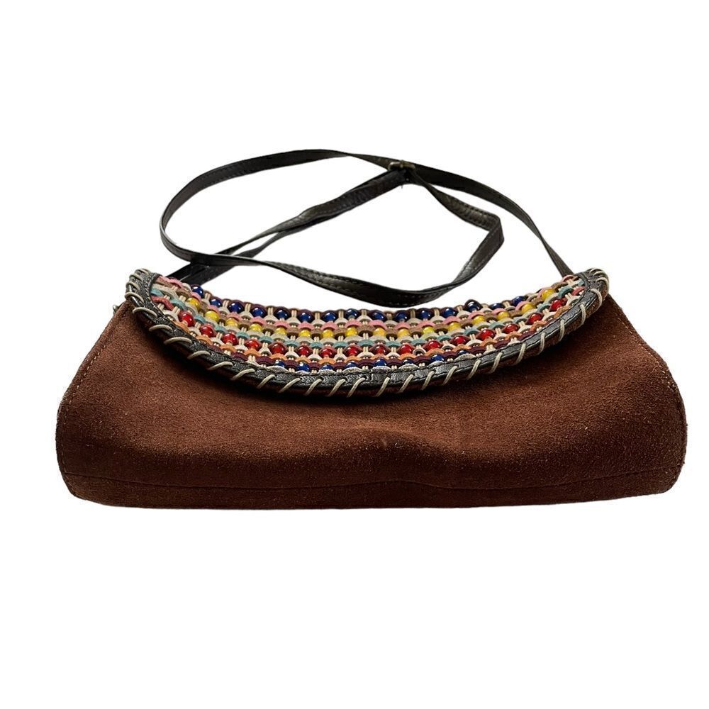 MISS ME Free Spirit Beaded Purse Brown / Multi - Picture 3 of 9